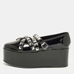 Repetto Size 38 Black Patent Leather Platform Flats